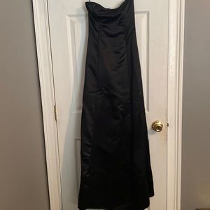 Jessica McClintock vintage strapless black formal gown